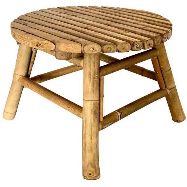 Home Bijzettafel Bamboe 47 cm rond Hout