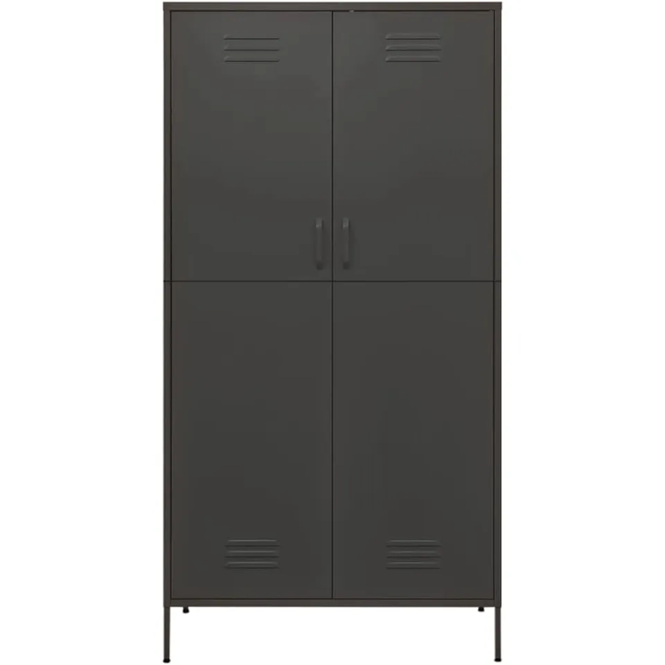 vidaXL Kledingkast 90x50x180 cm staal antracietkleurig Anthraciet