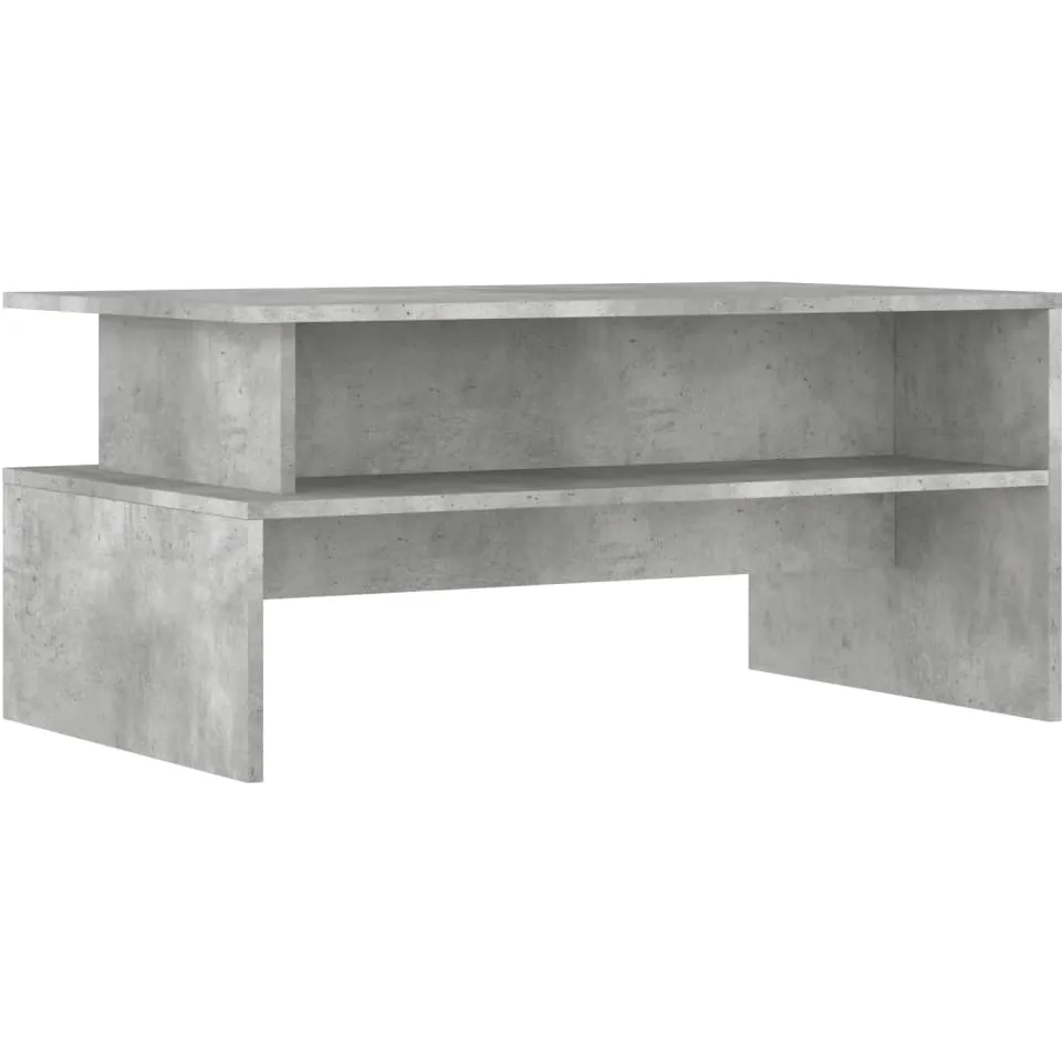 vidaXL Salontafel 90x55x42,5 cm bewerkt hout betongrijs grijs, foto 3