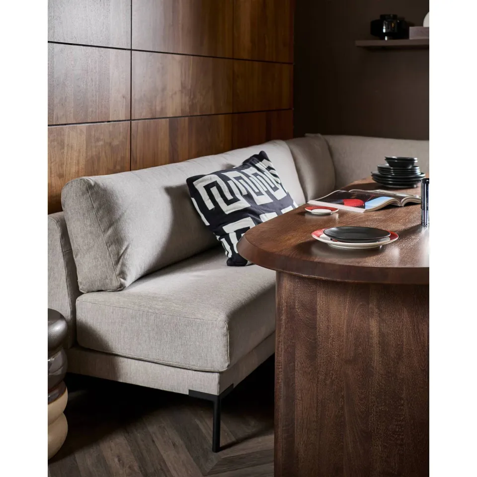 vtwonen Ellips Eetkamertafel - Mango Hout - 129 - 75x240x90 walnut, foto 3