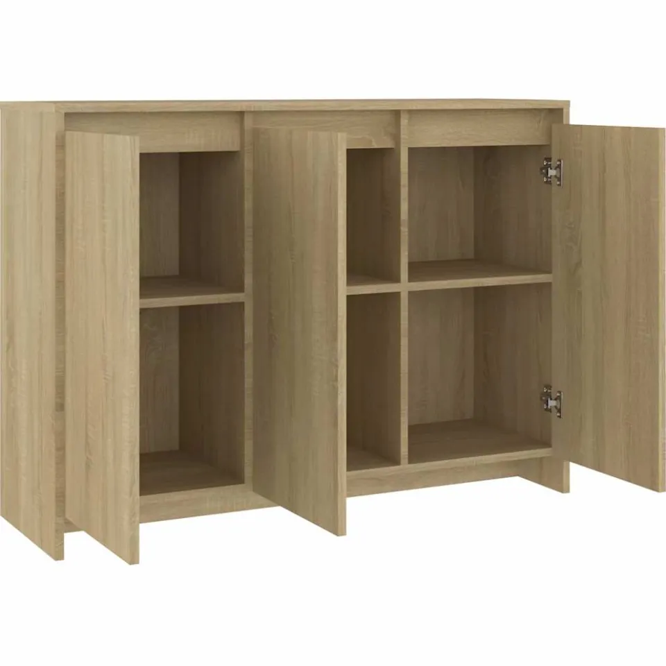 vidaXL Dressoir 102x33x75 cm bewerkt hout sonoma eikenkleurig, foto 4