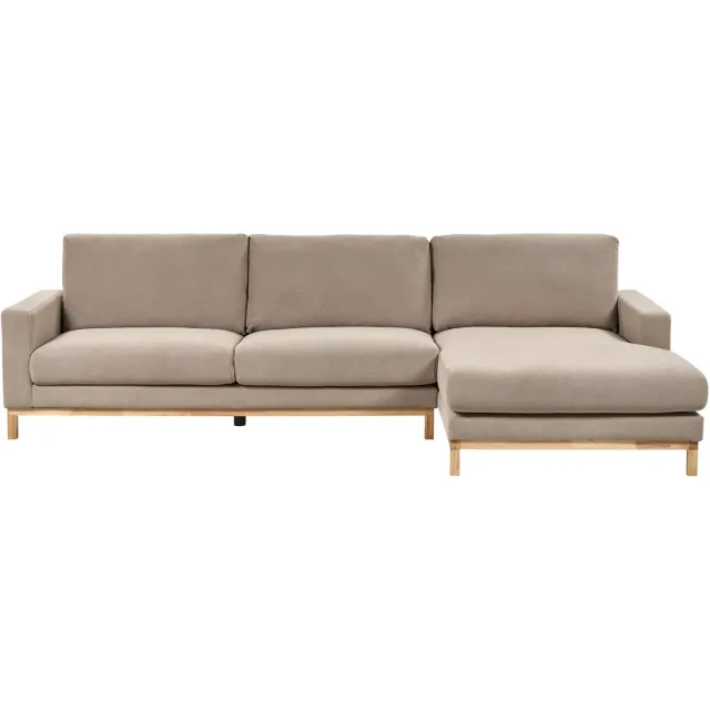 Beliani SIGGARD - Hoekbank - Taupe - Linkszijdig - Polyester Beige