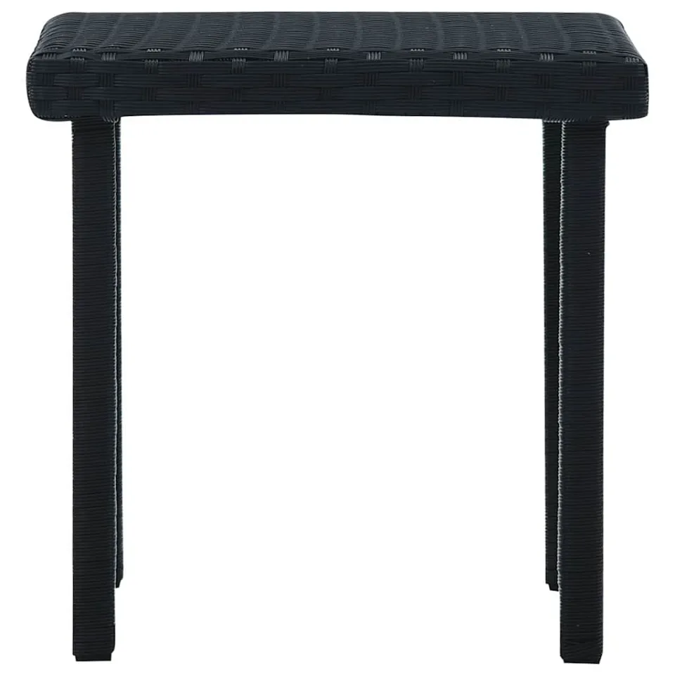vidaXL Tuintheetafel 40x40x40 cm poly rattan zwart, foto 2