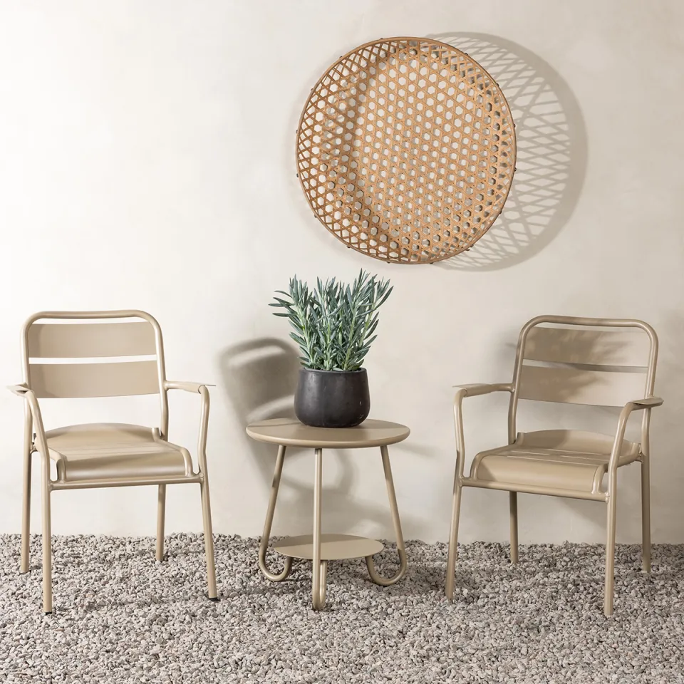 Nest outdoor Caro aluminium tuin bistroset beige, foto 2