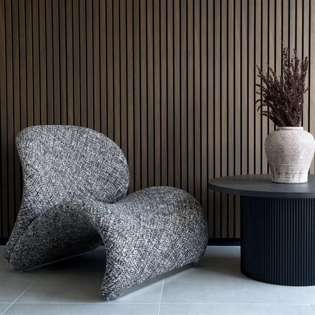 House Nordic Fauteuil Bruin - Stof & Textiel - 77x82x73cm - Fauteuil Sofia - House Nordic Donkerbruin