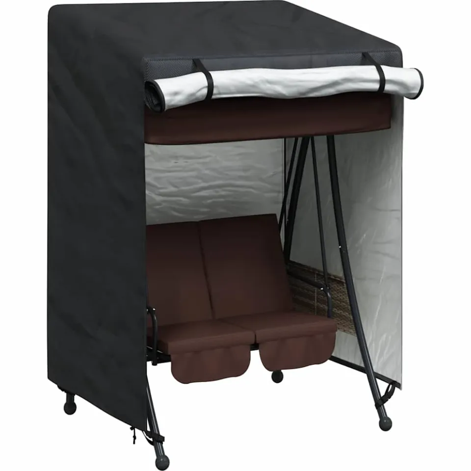 vidaXL Hoes voor buitenschommel 120 x 90 x 155 cm 420D Oxford Stof zwart, foto 2