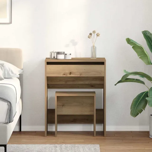 vidaXL Kaptafel 2 st artisanaal eikenkleurig 60 x 40 x 75 cm Bruin