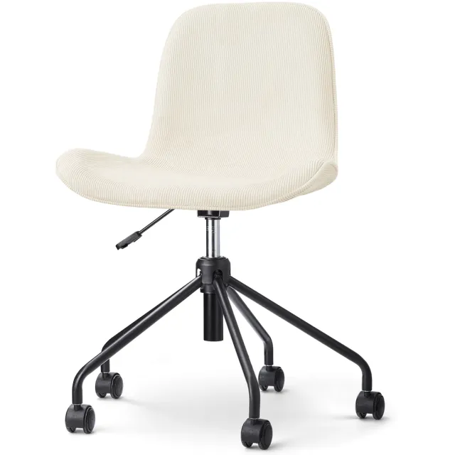 Nolon Nout-Fé bureaustoel rib beige - zwart onderstel