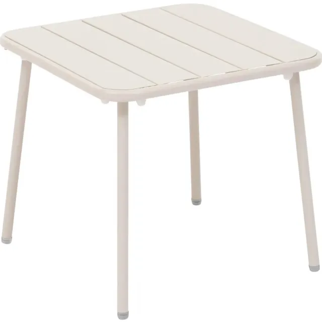 Hespéride Hesperide Bijzettafel / tuin salon tafel Phuket - metaal - wit - 45 x 45 x 41 cm - voor buiten Argile
