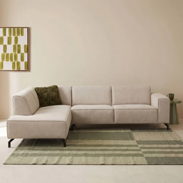 NOUS Living hoekbank links Brent - beige