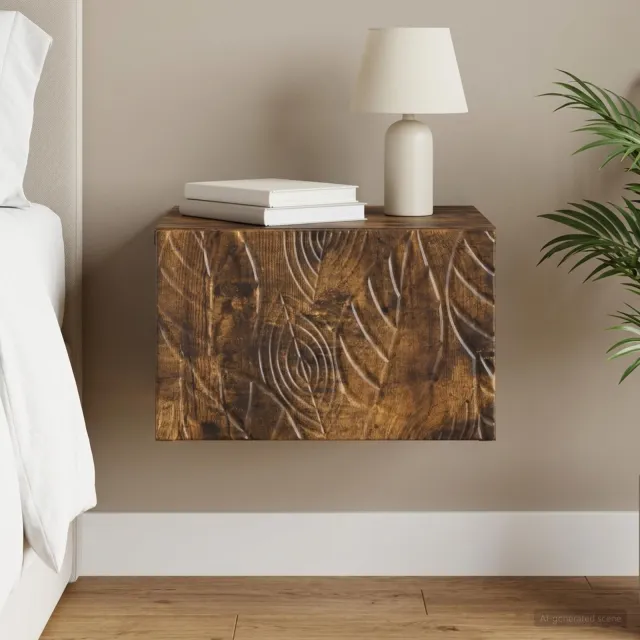 vidaXL Wandmontage Zijtafel Gerookt eiken 34,5 x 33 x 20 cm, foto 2