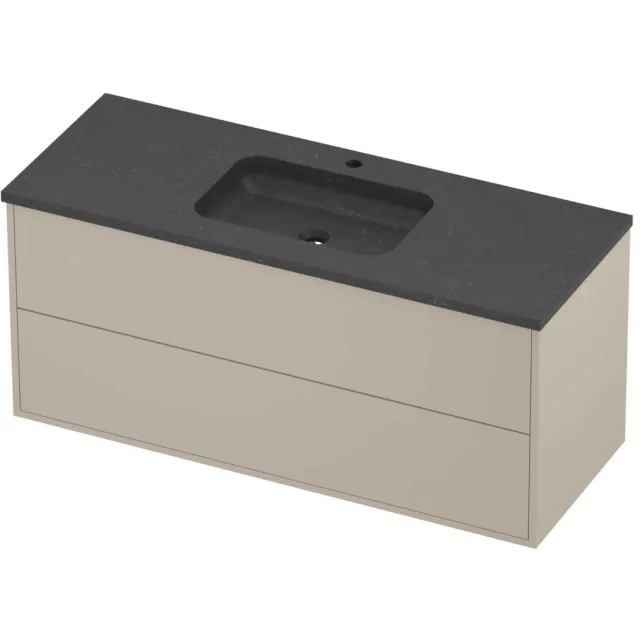 Proline Rollo Badmeubelset Hardsteen Elegant Midden 1 Gat 120x46x54 cm Blue Stone Soft Linen Beige