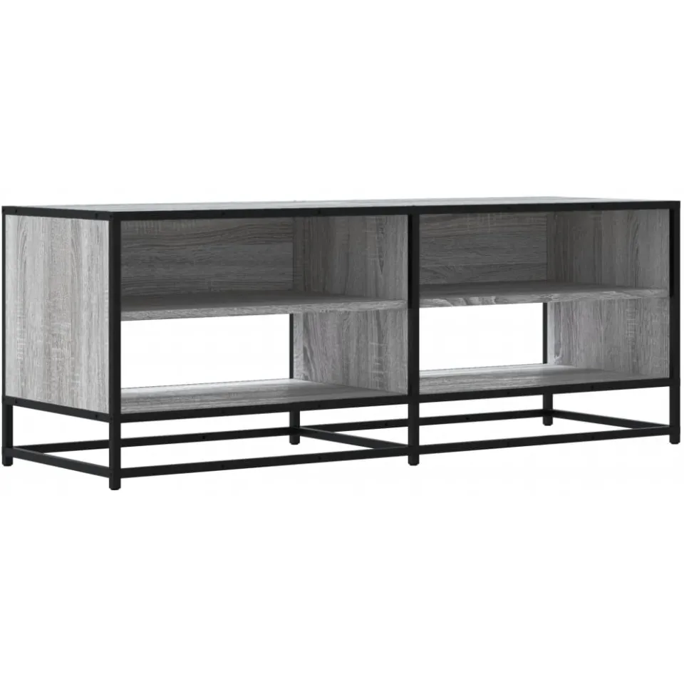 vidaXL Tv-meubel 120,5x40x46 cm bewerkt hout metaal grijs sonoma eiken, foto 3