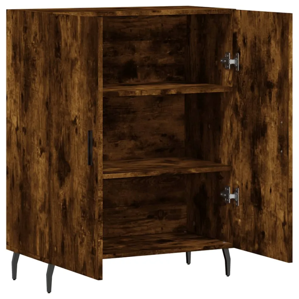 vidaXL Dressoir 69,5x34x90 cm bewerkt hout gerookt eikenkleurig, foto 4