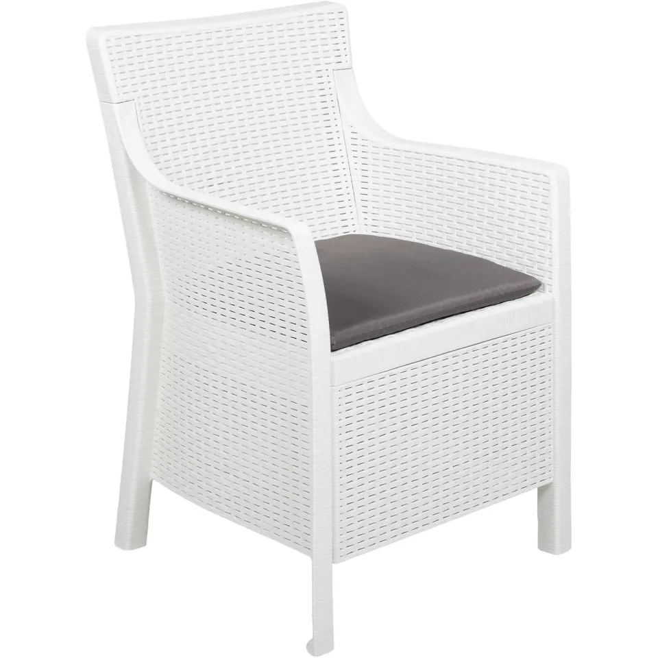 vidaXL Loungeset 3 st Wit PP, foto 3