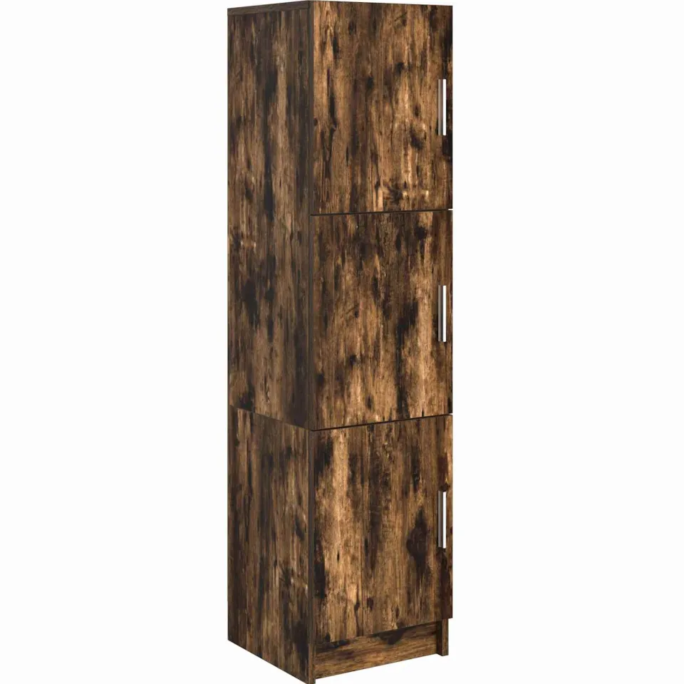 vidaXL Hoge kast Gerookt eiken 31.5 x 32 x 122.5 cm, foto 3