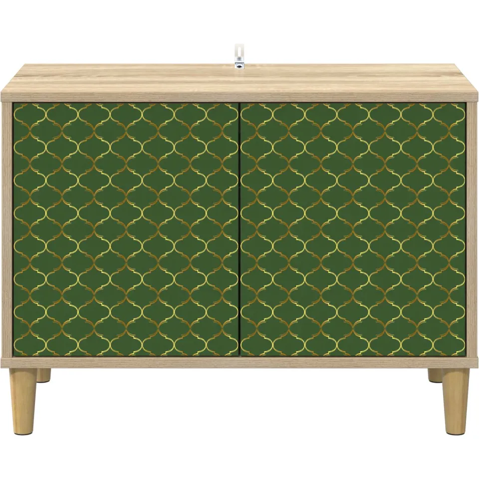 vidaXL Tv-meubel GELEEN 69 x 33 x 50 cm Sonoma Bewerkt hout bruin, foto 4