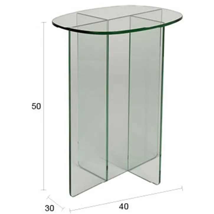 Zuiver Linea bijzettafel transparant, foto 4