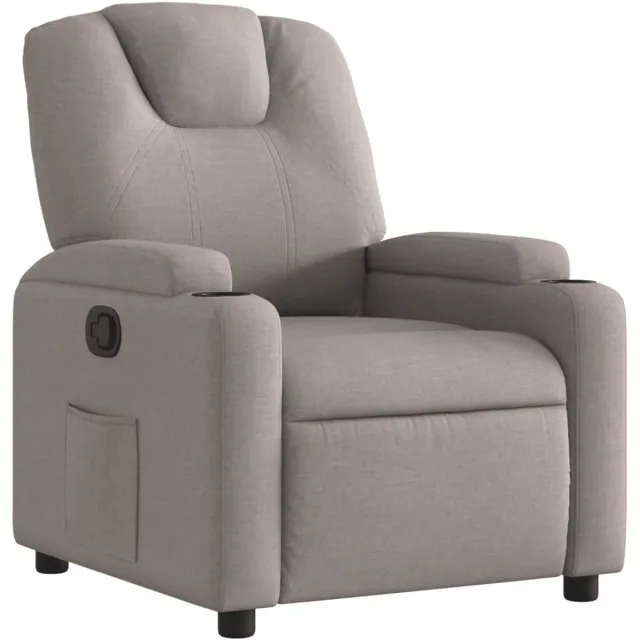 vidaXL Fauteuil - verstelbaar - stof - taupe