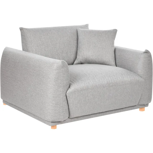 Beliani JUBEK - Fauteuil - Lichtgrijs - Polyester