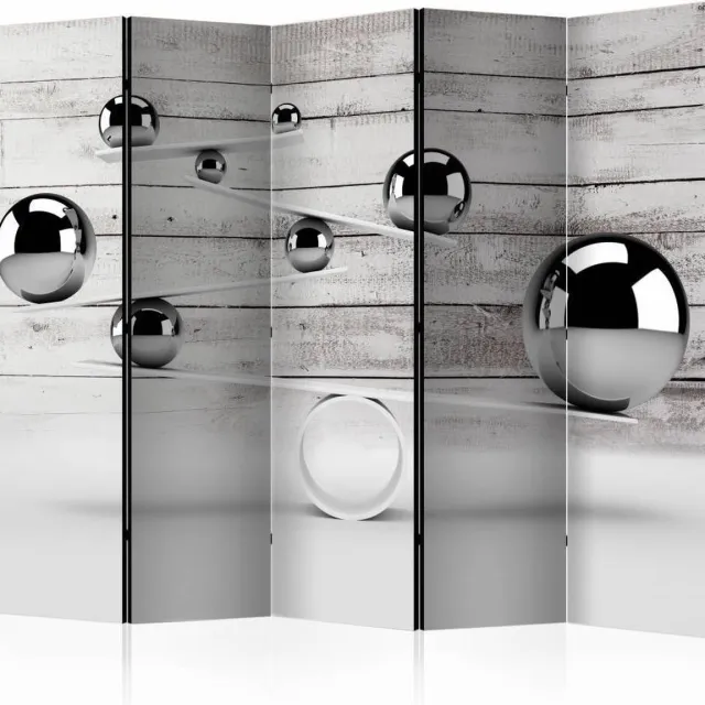 karo-art Vouwscherm / Kamerscherm - Balans 225x172cm , gemonteerd geleverd, dubbelzijdig geprint Multikleur