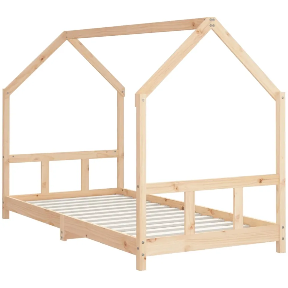 vidaXL Kinderbedframe 90x200 cm massief grenenhout Bruin