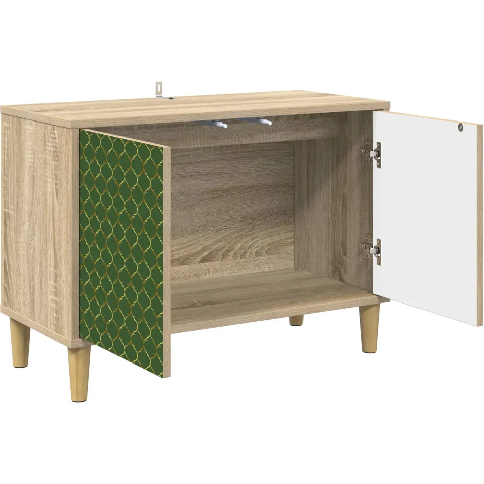 vidaXL Tv-meubel GELEEN 69 x 33 x 50 cm Sonoma Bewerkt hout Bruin