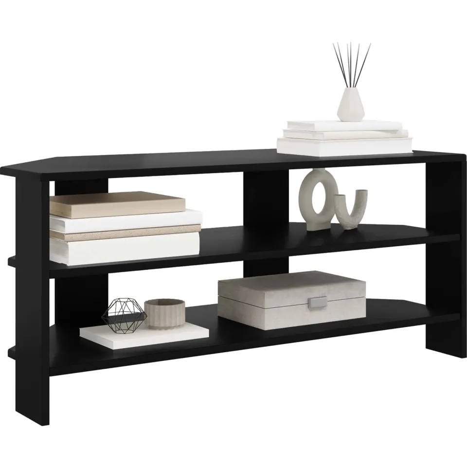 vidaXL HoekTVKast 100 x 40,5 x 45 cm Zwart Bewerkt hout