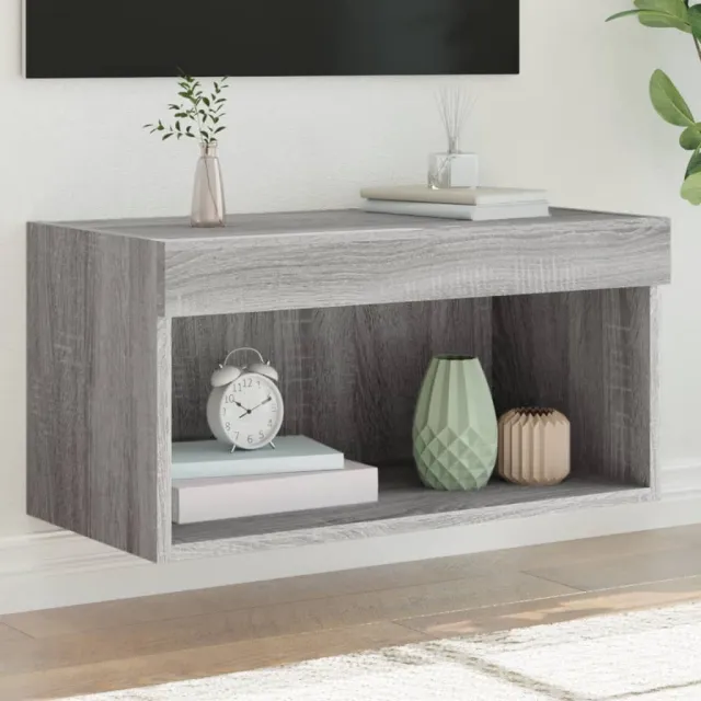 vidaXL Tv-meubel met LED-verlichting 60x30x30 cm grijs sonoma eiken, foto 2