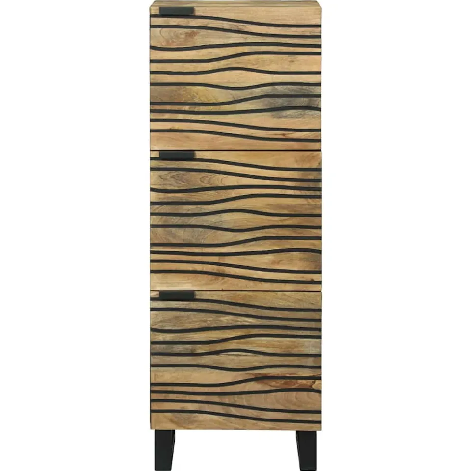 vidaXL Highboard Bruin 40 x 33 x 110 cm massief mangohout, foto 3