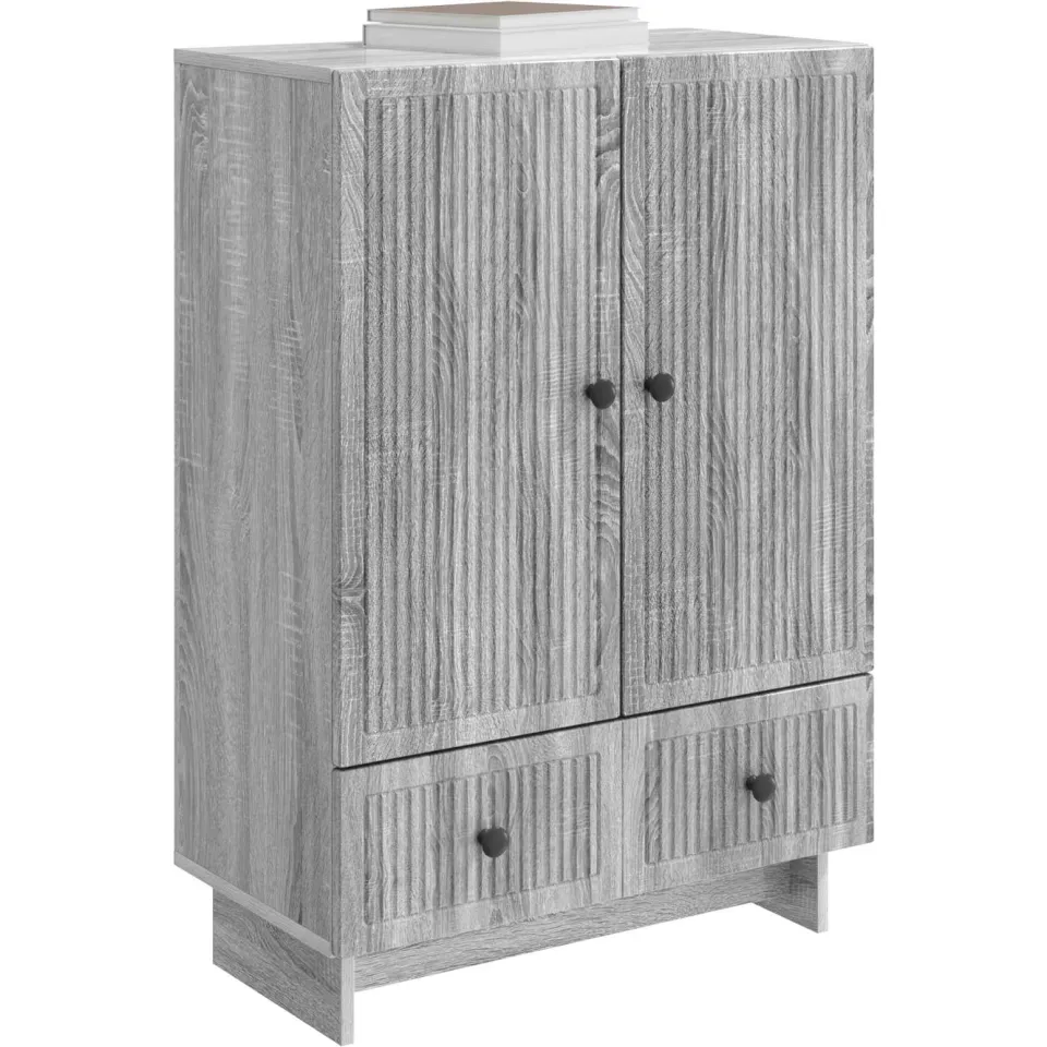 vidaXL Dressoir Grijze Sonoma 66 x 34,5 x 95 cm Geconstrueerd hout Grijs