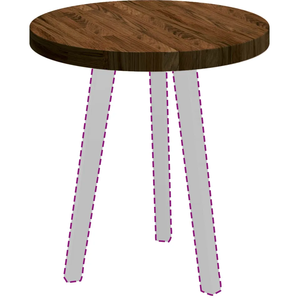 vidaXL Tafelblad Ø 50 x 4 cm Rond Massief Eikenhout Donkerbruin