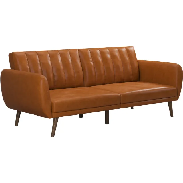 Notio Living Brittany-Slaapbank - 3-zits - Kameel Kunstleer