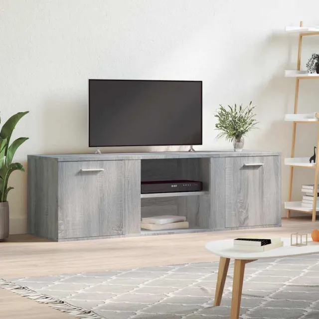 vidaXL Tv-meubel 120x34x37 cm bewerkt hout grijs sonoma eikenkleurig, foto 2