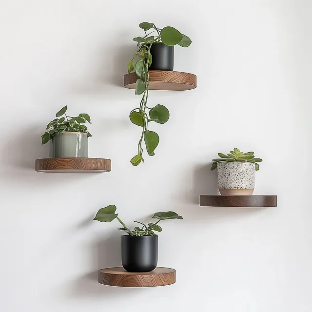 Skye Decor , Decoratieve houten wandplank, Raf282, Massief hout, Hout, 12 x 12 x 1,9 cm