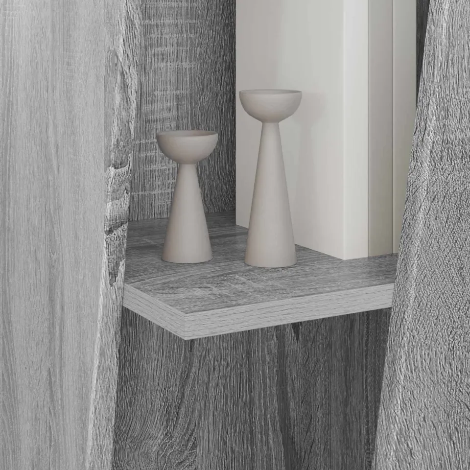 vidaXL Zijplank 33 x 32 x 100,5 cm Bewerkt hout Grijs Sonoma, foto 3