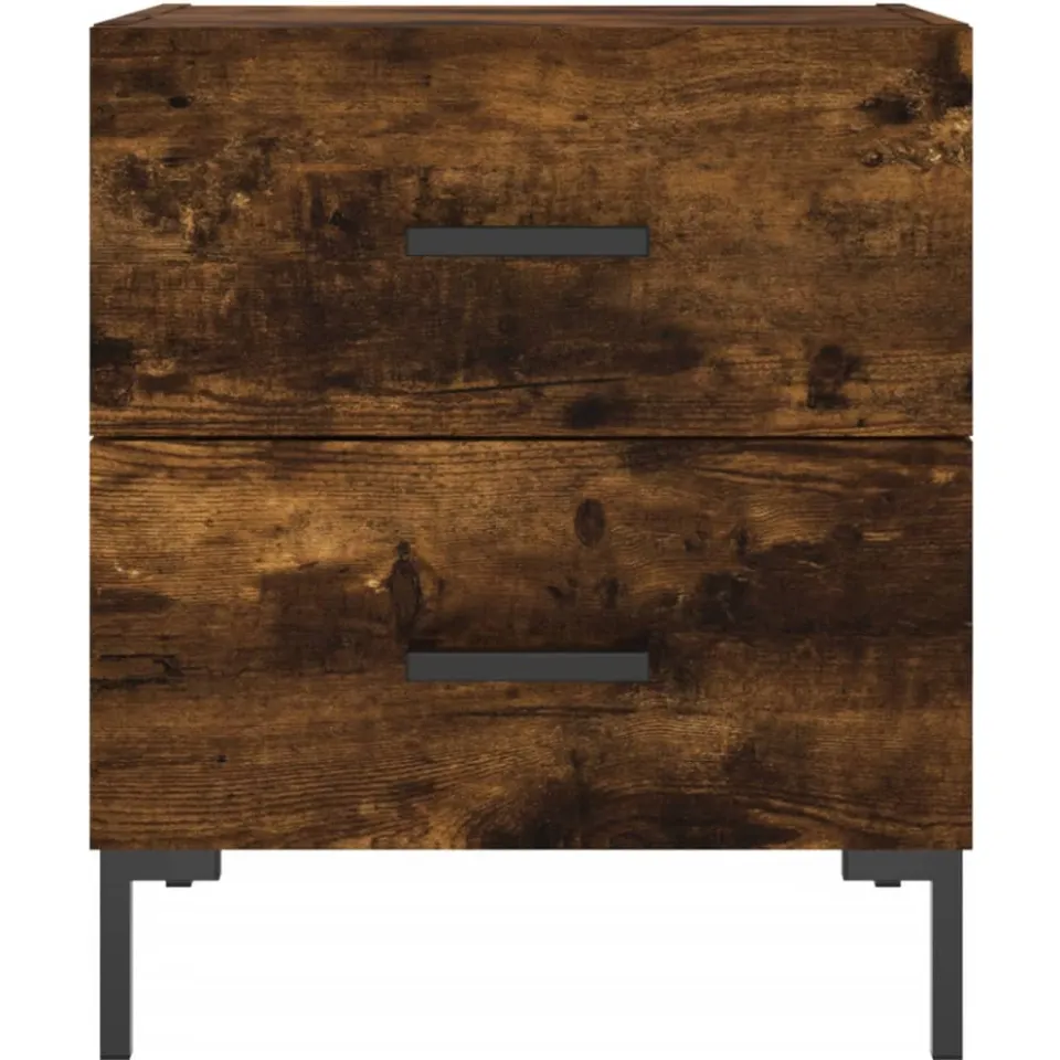 vidaXL Nachtkastjes 2 st 40x35x47,5 cm bewerkt hout gerookt eikenkleur, foto 4