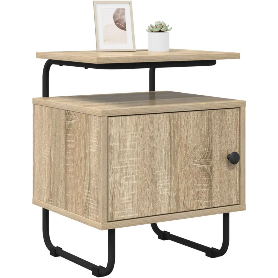 vidaXL Nachtkastje 2 st Sonoma Eiken 40 x 36,5 x 50 cm Bewerkt hout, foto 3