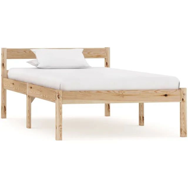 vidaXL Bedframe massief grenenhout 100x200 cm Bruin