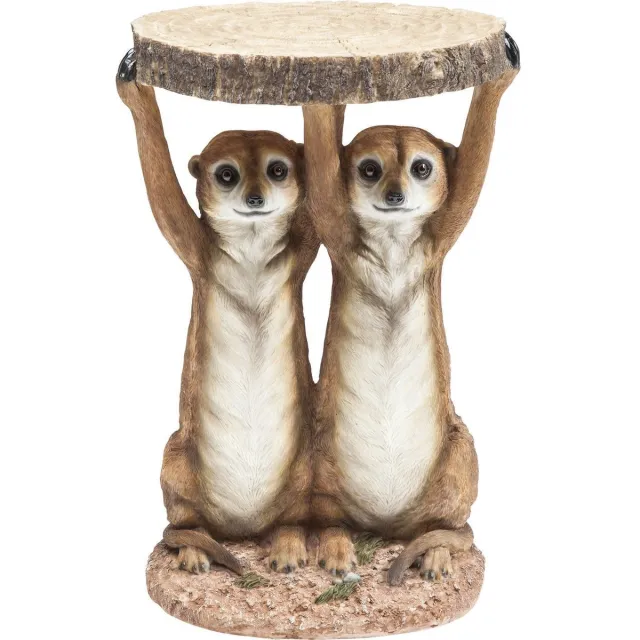 Kare Design Bijzettafel Animal Stokstaartje Bruin