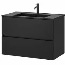 Tiger Wastafelonderkast Condo 100cm - Zwart Mat - Met 2 Lades, foto 3