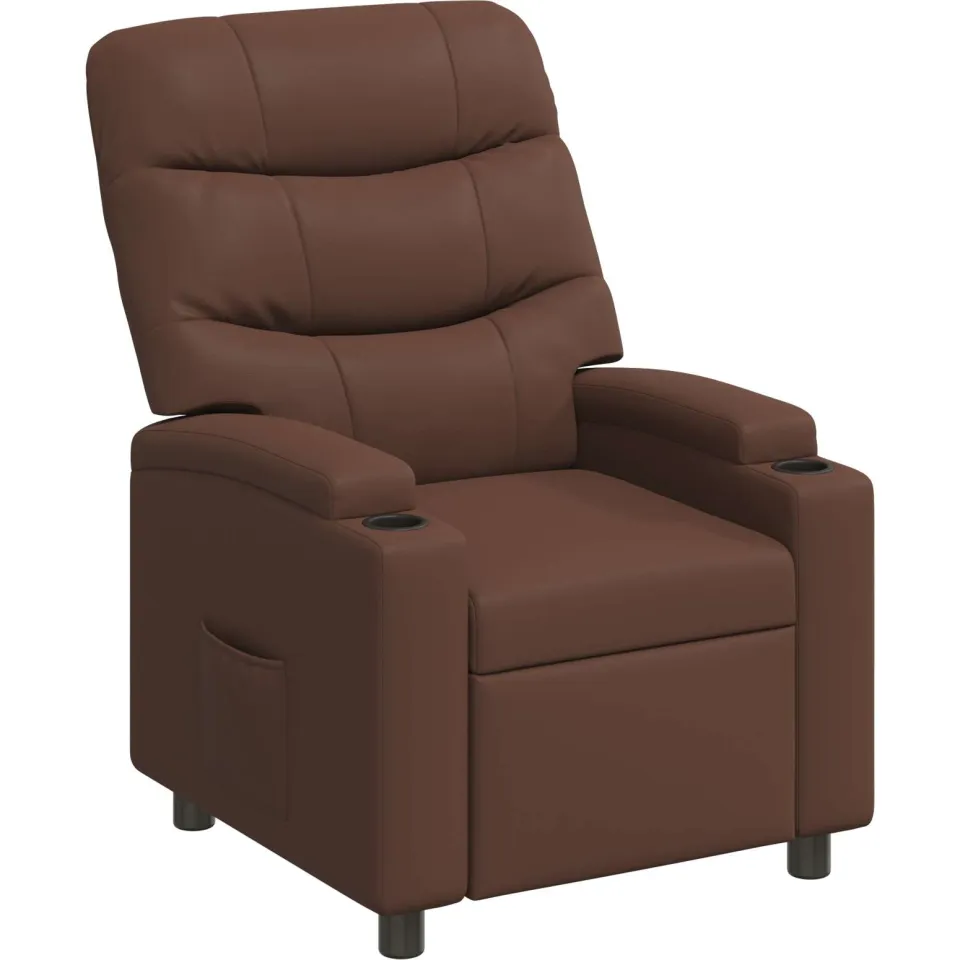 vidaXL Ligstoel Bruin 75 x 93 x 102 cm Stof