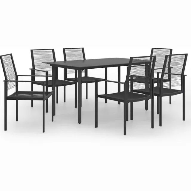 vidaXL 7-delige Tuinset zwart, foto 2