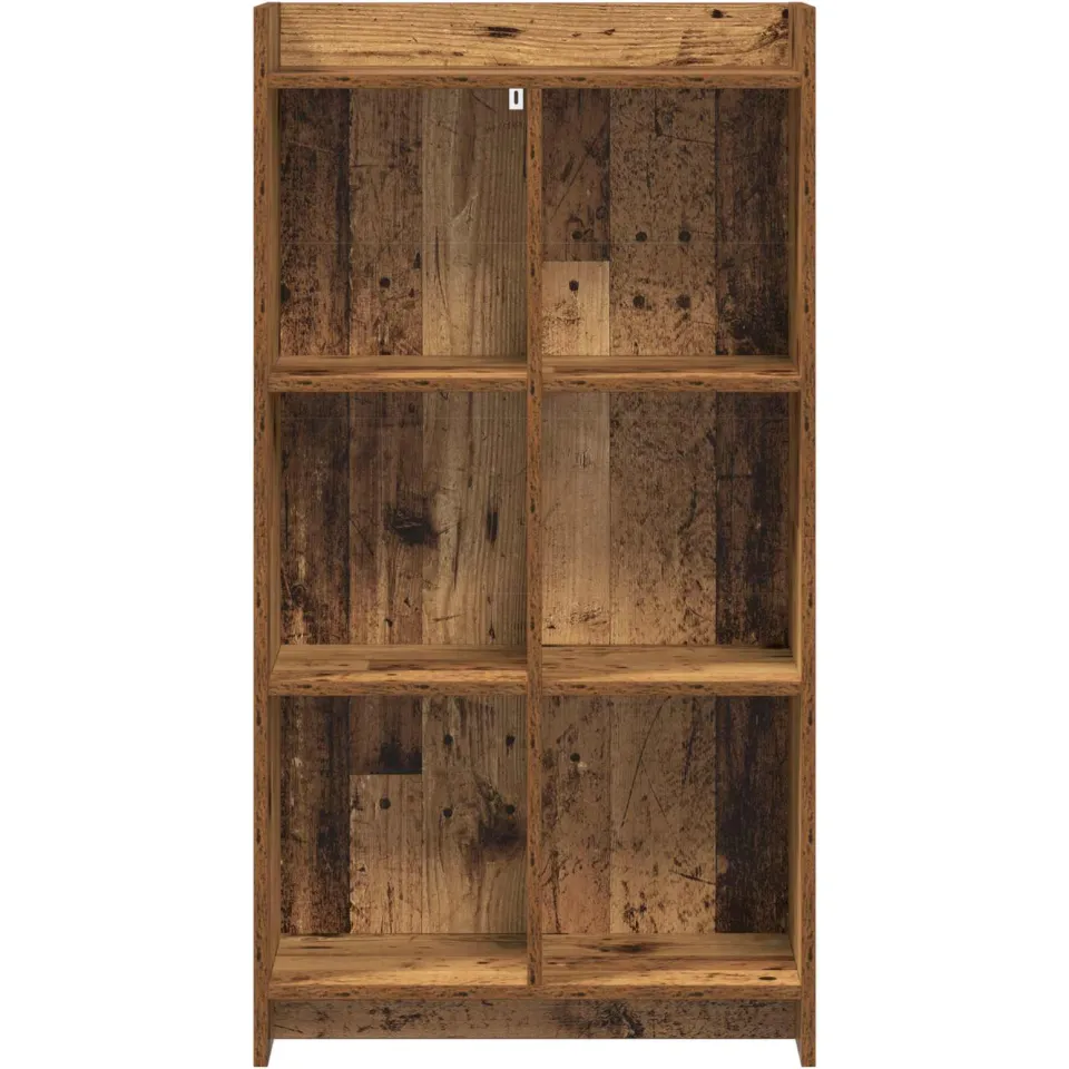 vidaXL Boekenkast Oud hout 59 x 30 x 111 cm Bewerkt hout bruin, foto 4