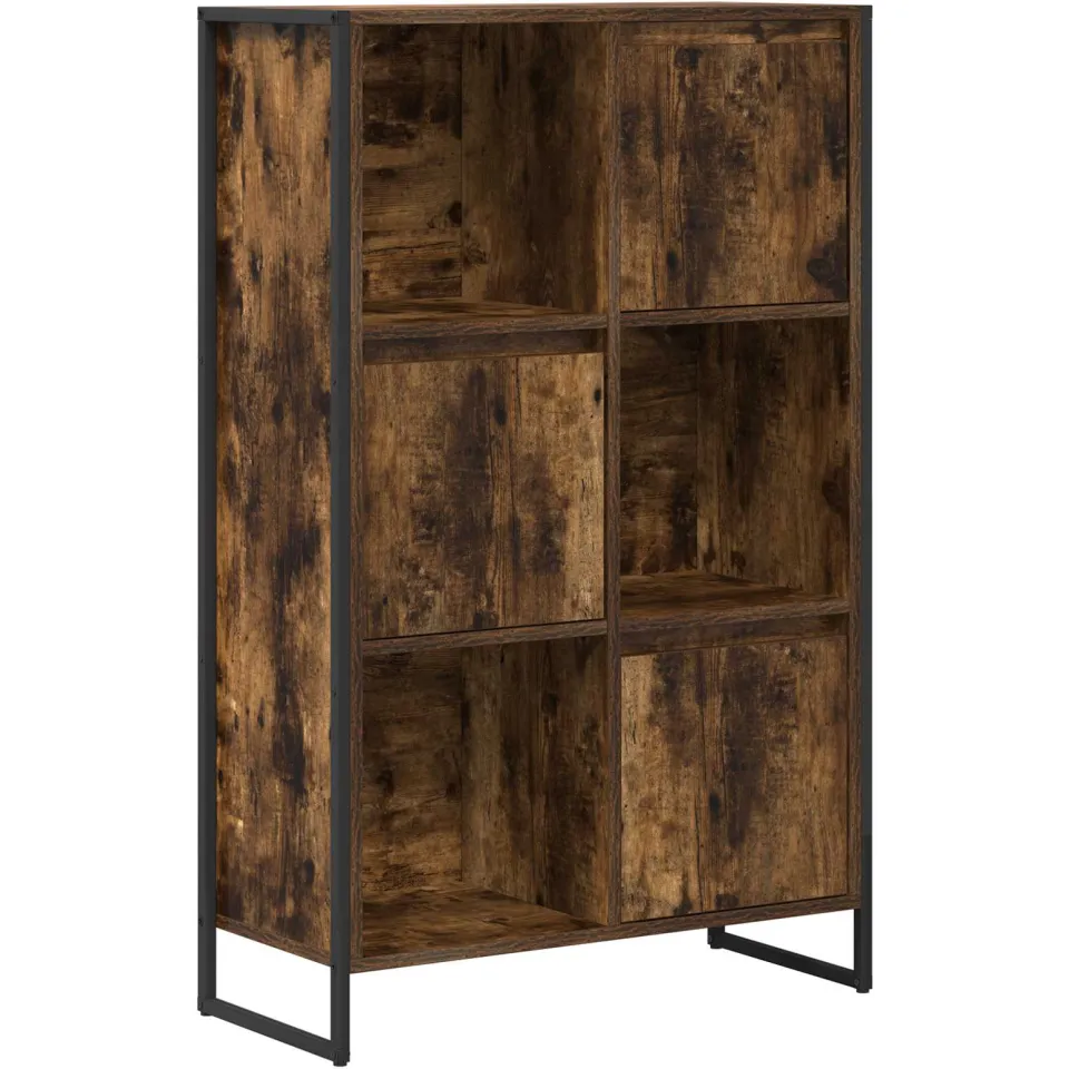 vidaXL Boekenkast Gerookt eiken 68 x 30 x 108 cm Bewerkt hout, foto 3