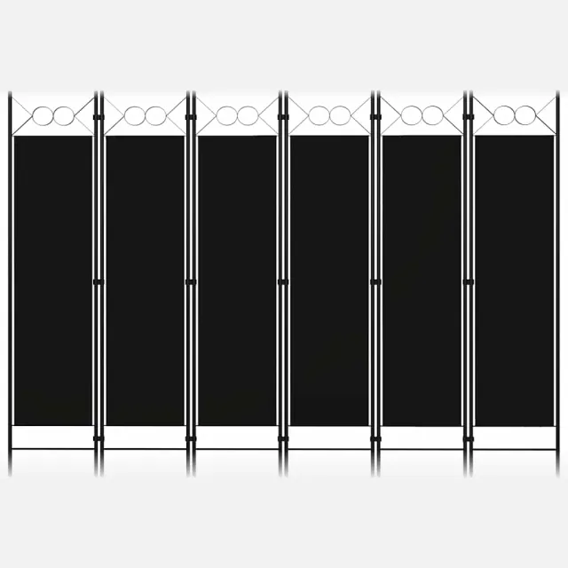 vidaXL Kamerscherm met 6 panelen 240x180 cm zwart, foto 2
