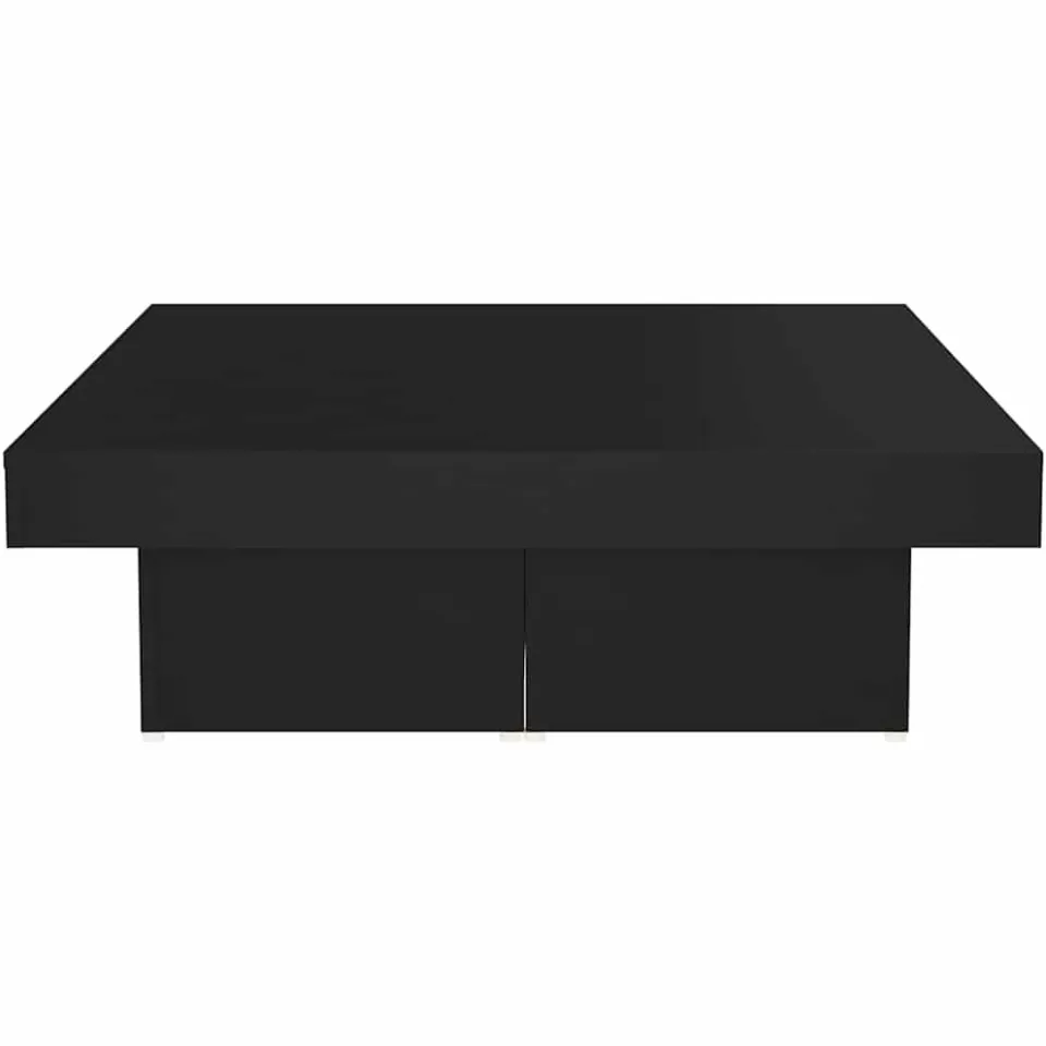 vidaXL Salontafel 90x90x28 cm bewerkt hout zwart
