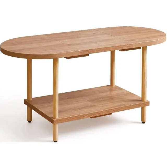Imperatoris Salontafel - Geschikt voor Woonkamer, Thuiskantoor & Buiten - Stijlvolle Salon Tafel en Sidetable - Licht Bruin - 80 x 40 x 40 cm - van Imperatoris