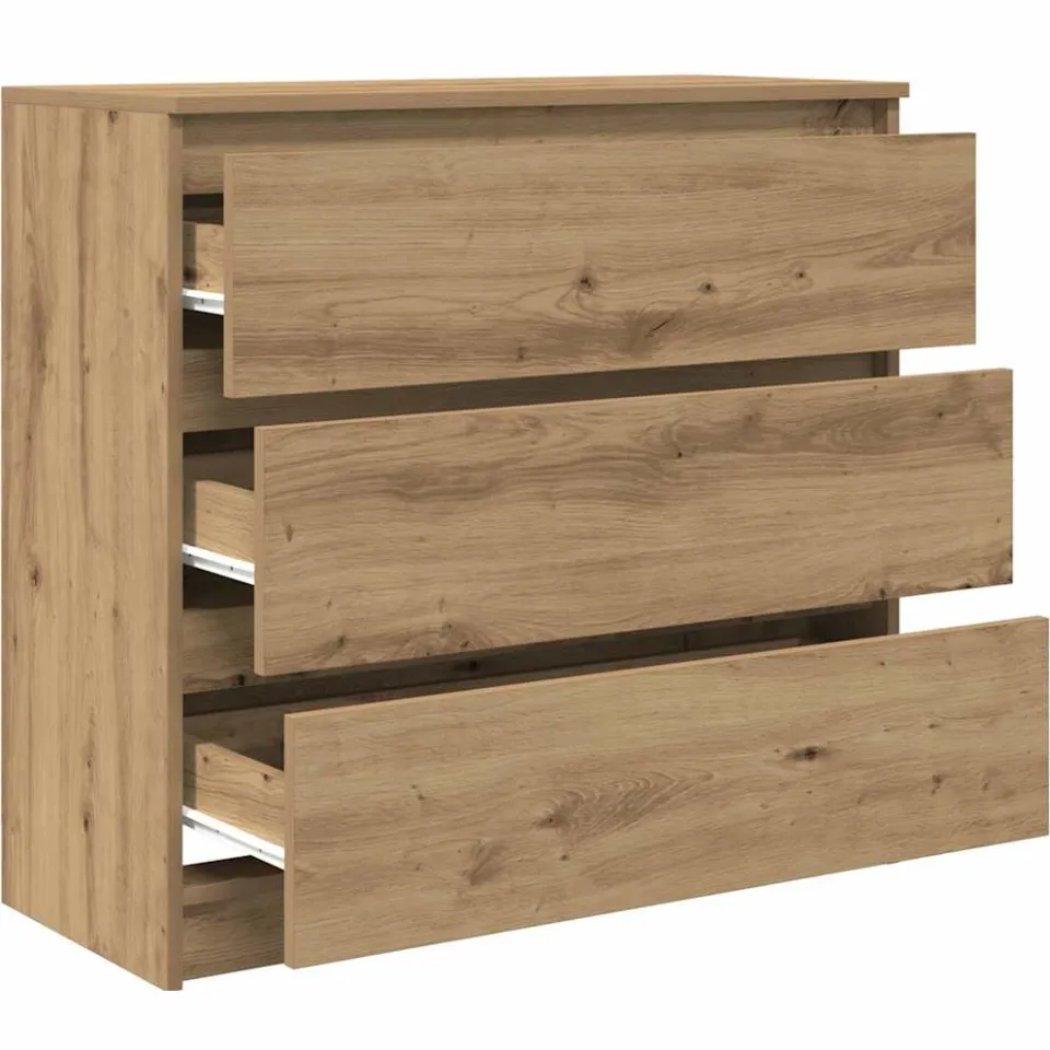 vidaXL Dressoir 80x35x76 cm spaanplaat ambachtelijk eikenkleurig, foto 4
