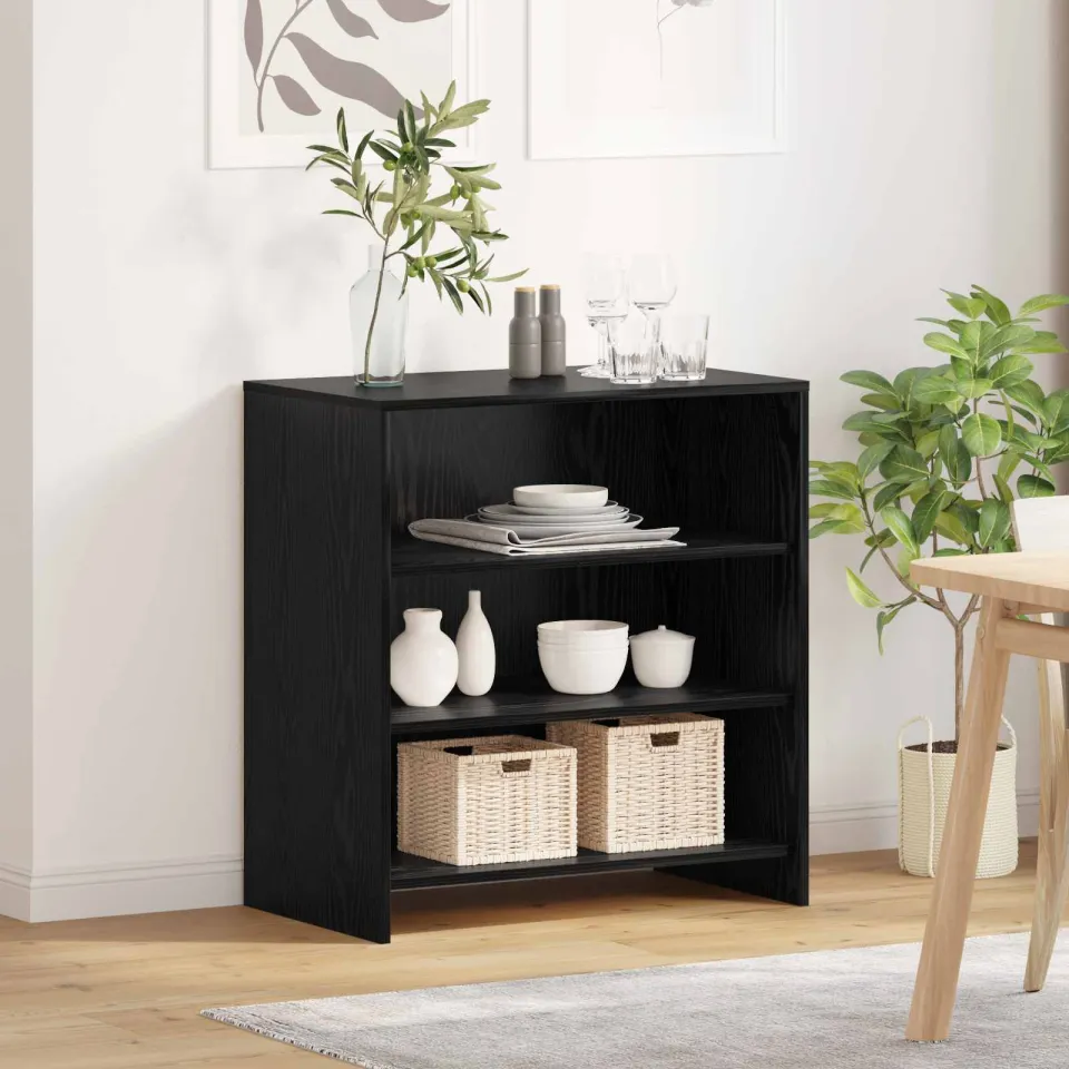 vidaXL Dressoir Zwart 70 x 41 x 75 cm Bewerkt hout, foto 4